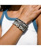 Bracelet manchette Tahiti noir
