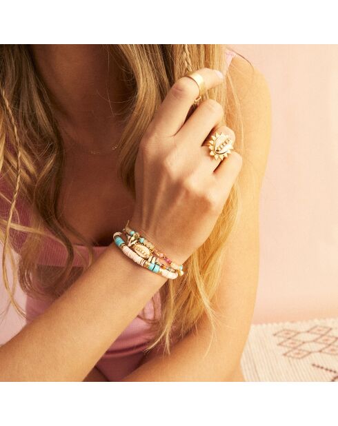 Bracelet manchette Calipso doré