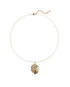 Collier chaîne avec pendentif central strass Reema multicolore