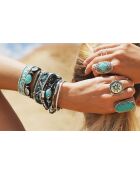 Bracelet manchette Carbone noir
