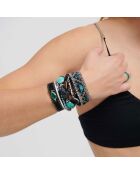 Bracelet manchette Carbone noir