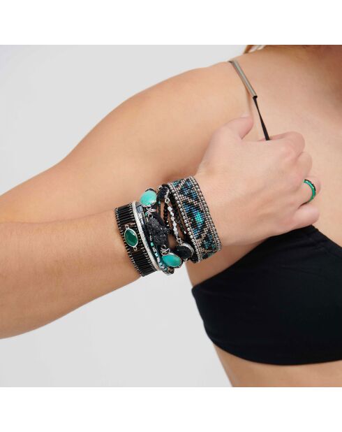 Bracelet manchette Carbone noir