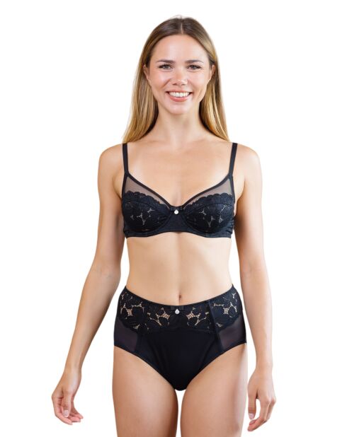 Soutien-gorge avec armatures Roselyne noir