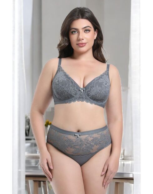 Soutien-gorge avec armatures grande taille Meline gris
