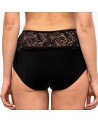2 Culottes taille haute menstruelles Rosana noires