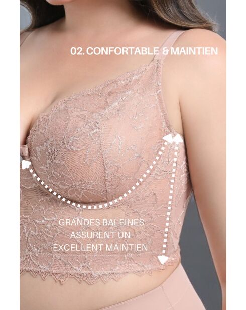 Soutien-gorge avec armatures dos nu Zoé peau