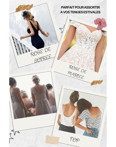 Soutien-gorge avec armatures dos nu Zoé peau