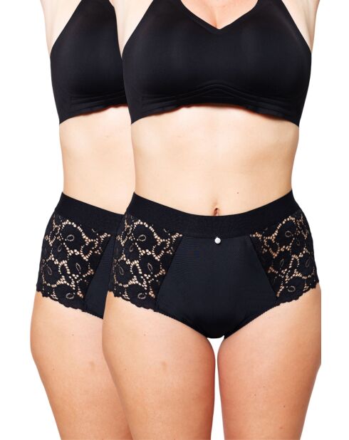 2 Culottes hautes Betty noires