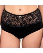 Culotte menstruelle taille haute en dentelle Rosana noire - flux moyen à abondant