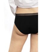 3 Shorties menstruel en coton Bio noirs