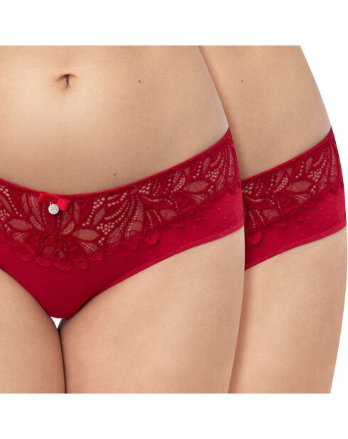 Lot de 2 shorties Rosana rouges