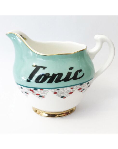 Pot à crème en Porcelaine Tonic bleu/blanc - D.9xH.10 cm