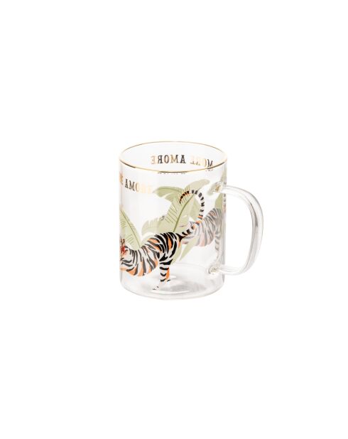 Tasse en verre Tigre multicolore - 280ml