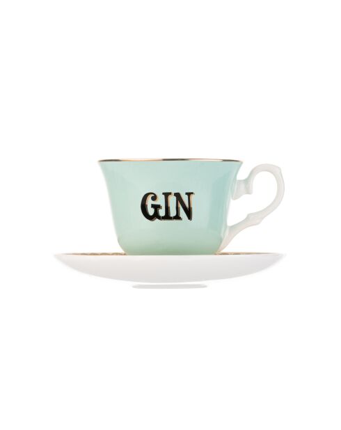 Tasse à thé et soucoupe GIN Boozy multicolore - 11x17x17 cm