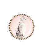 Vide-poche cannelé Chat multicolore - 2x10x10 cm