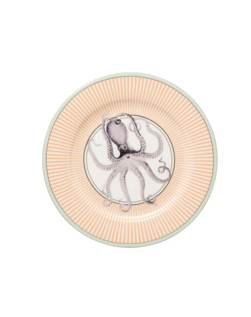 Coffret 4 assiettes à dessert Under the sea multicolore - 31x24x24,5 cm