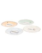 Coffret de 4 assiettes à thé Cheeky multicolore - D.16cm