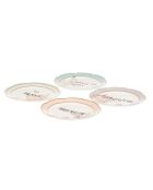 Coffret 4 assiettes à thé Floral multicolore - D.16cm