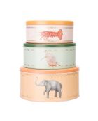 Coffret de 3 boîtes à gâteaux multicolore - 45x55x56 cm