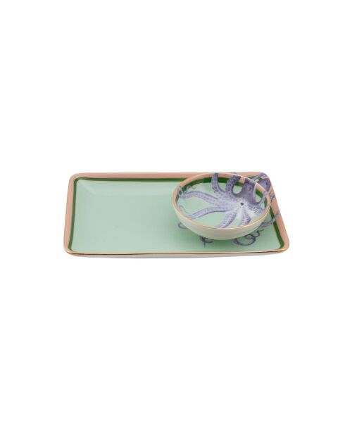 Coffret 2 sets à sushi (2 ass. + 2 bols) multicolore - 20,5x13x25 et 9,5x9,5x3 cm