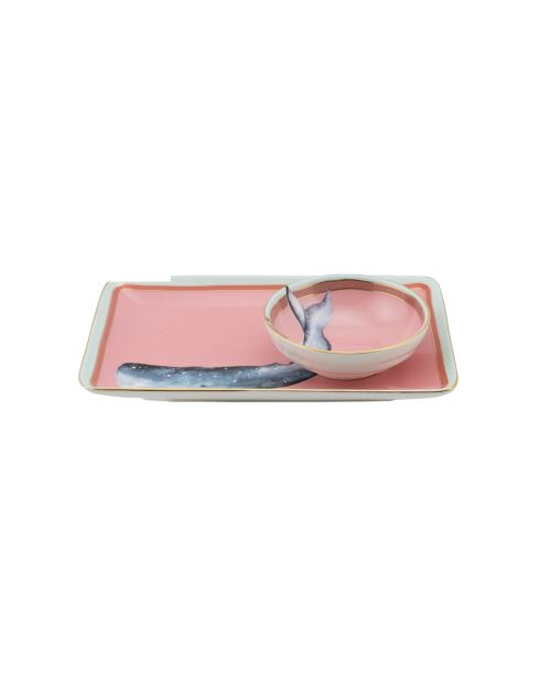 Coffret 2 sets à sushi (2 ass. + 2 bols) multicolore - 20,5x13x25 et 9,5x9,5x3 cm