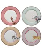 Coffret 4 assiettes Animal Magic multicolore - D.26,5cm