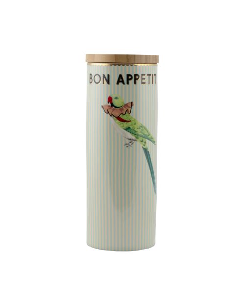 Pot hermétique L Perroquet multicolore - 29,5x11,5x34,5 cm