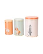 Coffret de 3 boîtes de conservation multicolore - 46x35x52 cm