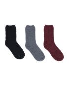 Lot de 3 chaussettes courtes ass nero-bordeaux-antracite