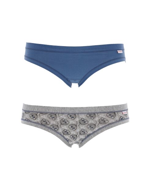 Lot de 2 mini Culottes Hegiro assorties (st fleurs-bleue)