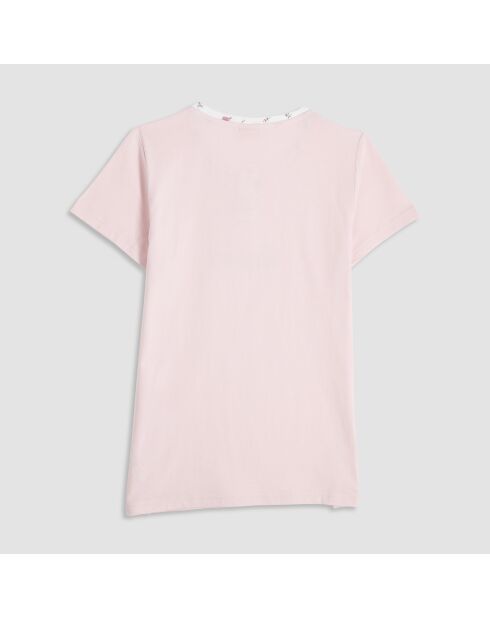 Pyjama Serafino manches courtes + Short Fivaio rosa