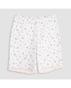 Pyjama Serafino manches courtes + Short Fivaio rosa