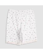 Pyjama Serafino manches courtes + Short Fivaio rosa