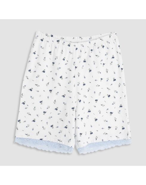 Pyjama Serafino manches courtes + Short Fivaio bleu ciel