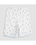 Pyjama Serafino manches courtes + Short Fivaio bleu ciel