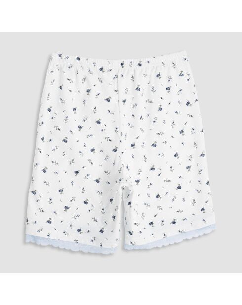 Pyjama Serafino manches courtes + Short Fivaio bleu ciel