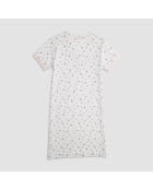 Chemise de nuit Col Serafino manches courtes Garo rosa