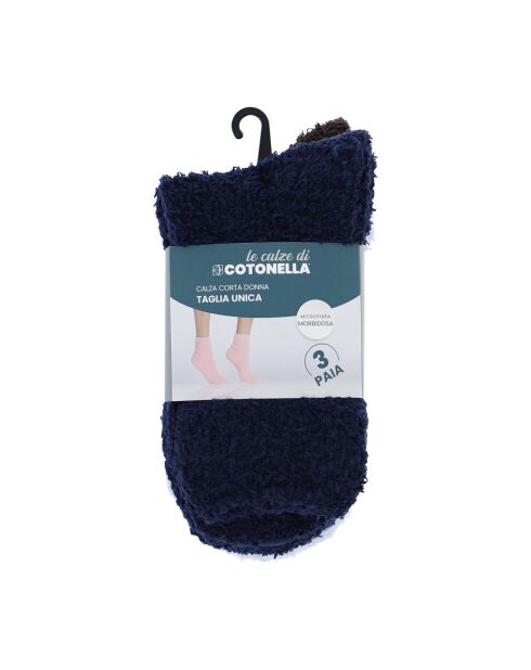 Lot de 3 chaussettes courtes ass blu-cielo-moro
