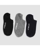 Lot de 3 paires de chaussettes Logaia : bleu, noir et gris foncé