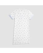 Chemise de nuit Col Serafino manches courtes Garo bleu ciel