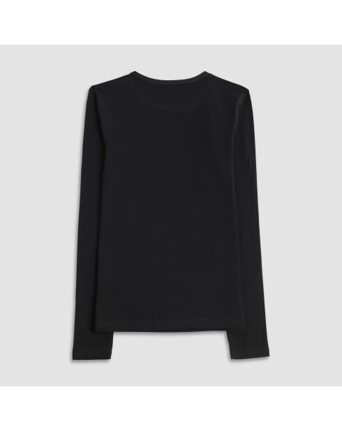 T-shirt Col rond manches longues Elgi noir