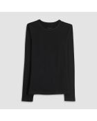 T-shirt Col rond manches longues Elgi noir