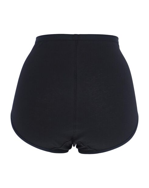 Inès schwarzes Baumwollhöschen mit hoher Taille
