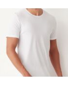 Maxence graues meliertes Kurzarm-T-Shirt mit Rundhalsausschnitt