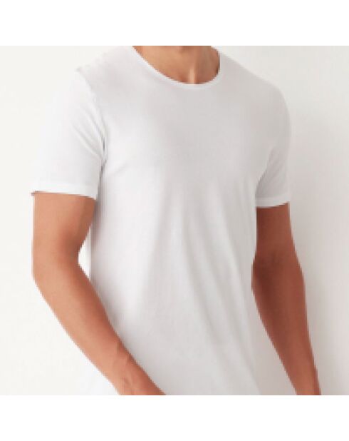 Maxence graues meliertes Kurzarm-T-Shirt mit Rundhalsausschnitt