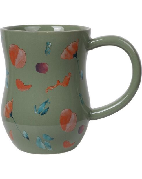 Grand mug Jardin Nordique vert brillant - 9x12,5x14 cm