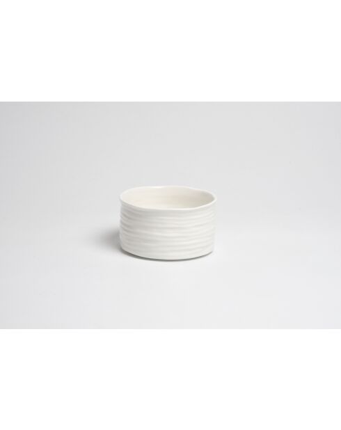 Bol à snack blanc - 11,43x8,25x8,25 cm