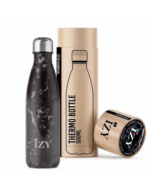 Botella aislante original de mármol negro - 500 ml