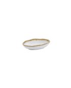Bol à condiments allongé Golden Salerno blanc - 14x7,6x3,8cm