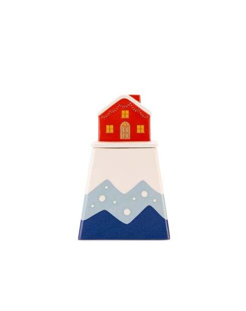 Pot hermétique Voyage de Noël multicolore - 11x11x13 cm